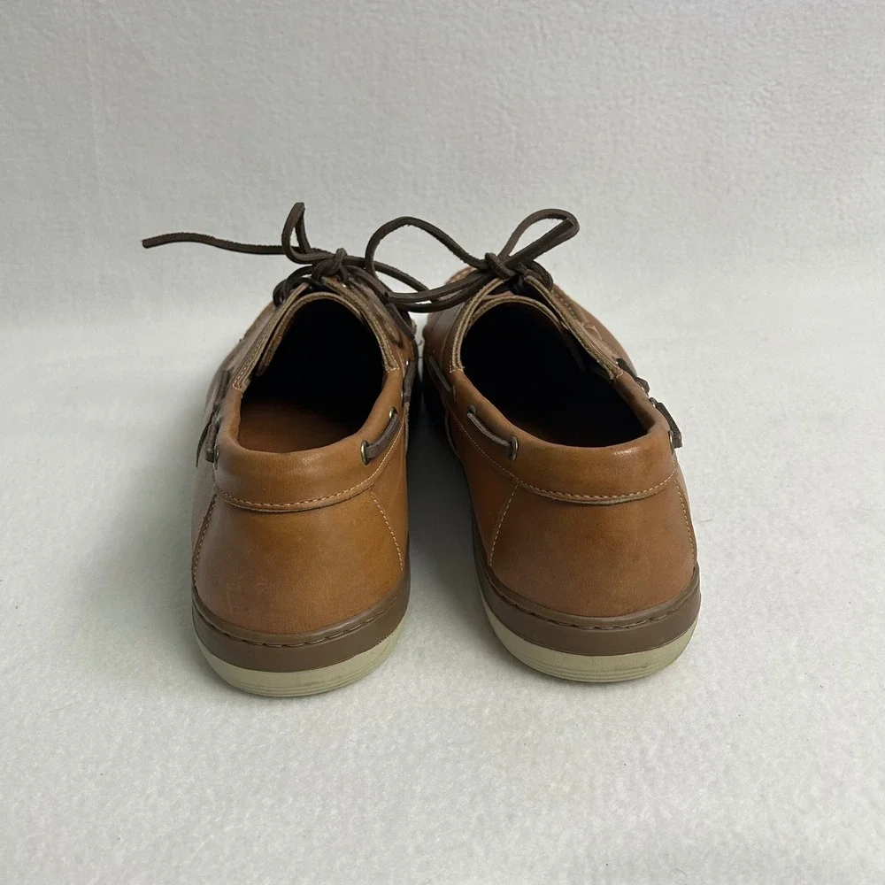Allen Edmonds Eastport Nautical Coastal Mens 14 D Tan Leather Boat Shoes